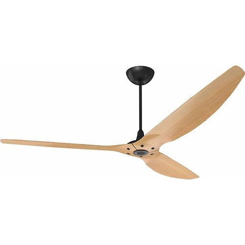 Haiku 84 Outdoor Caramel Aluminium DC Fan, Black Stem, Universal Mount