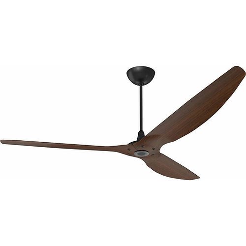 Haiku 84 Outdoor Cocoa Aluminium DC Fan, Black Stem, Universal Mount