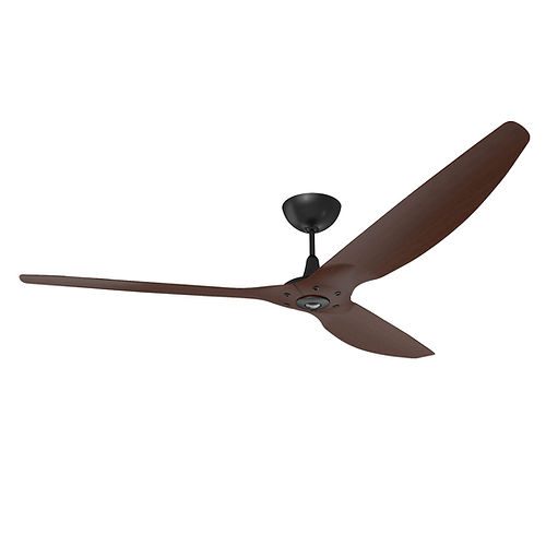 Haiku 84-series DC Fan, Cocoa Bamboo, Black Stem